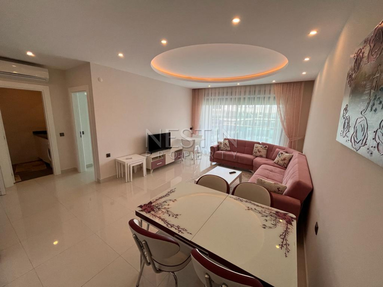 Большая и просторная квартира 1+1 в комплексе района Каргыджак фото 35