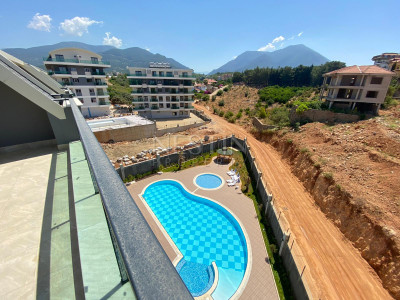 Дуплекс 2+1 в районе Оба с видом на горы фото 19