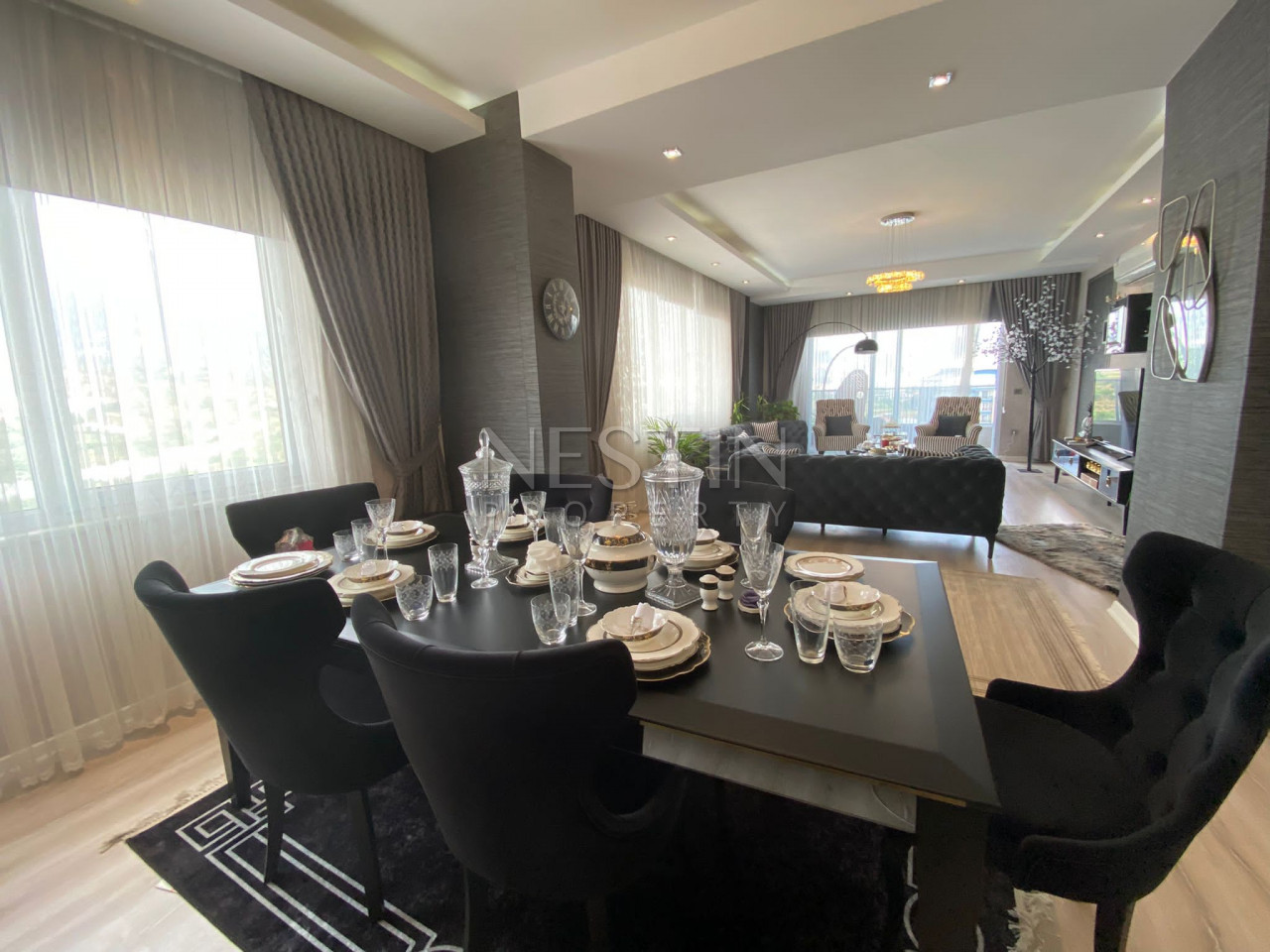 Квартира-дуплекс 4+1 в районе Махмутлар с видом на море фото 5