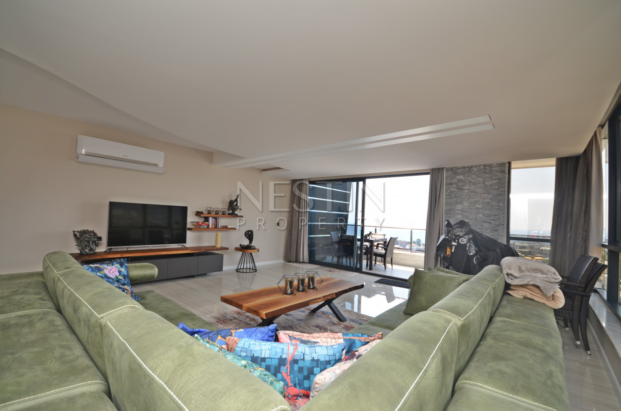 Пентхаус 3+1 с видом на Средиземное море в районе Каргыджак фото 10