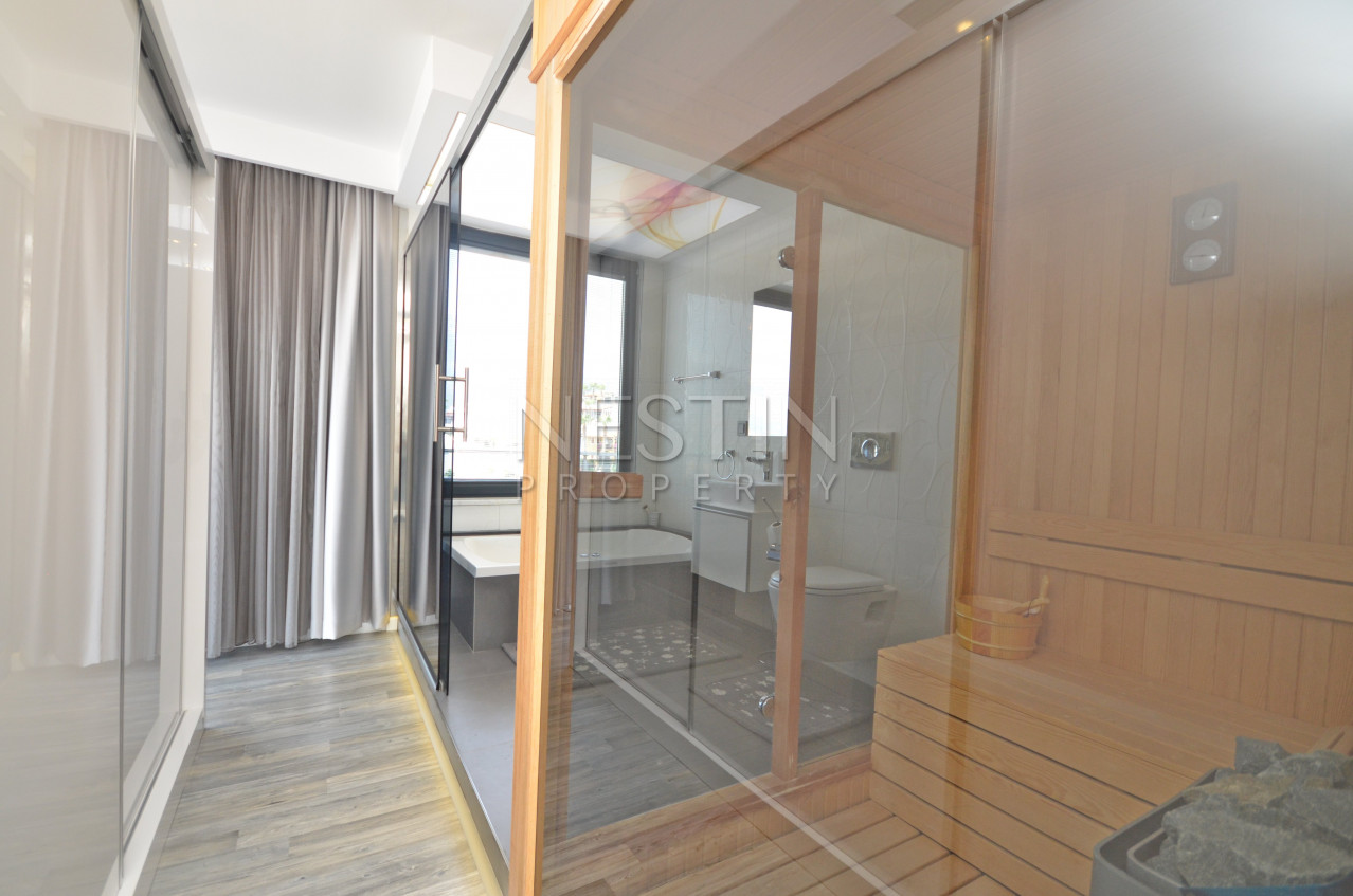 Пентхаус 3+1 с видом на Средиземное море в районе Каргыджак фото 25