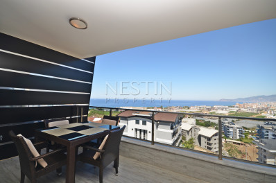 Прекрасная квартира- дуплекс 2+1 с видом на море в районе Каргыджак фото 18