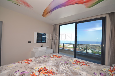 Прекрасная квартира- дуплекс 2+1 с видом на море в районе Каргыджак фото 22