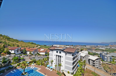 Прекрасная квартира- дуплекс 2+1 с видом на море в районе Каргыджак фото 24