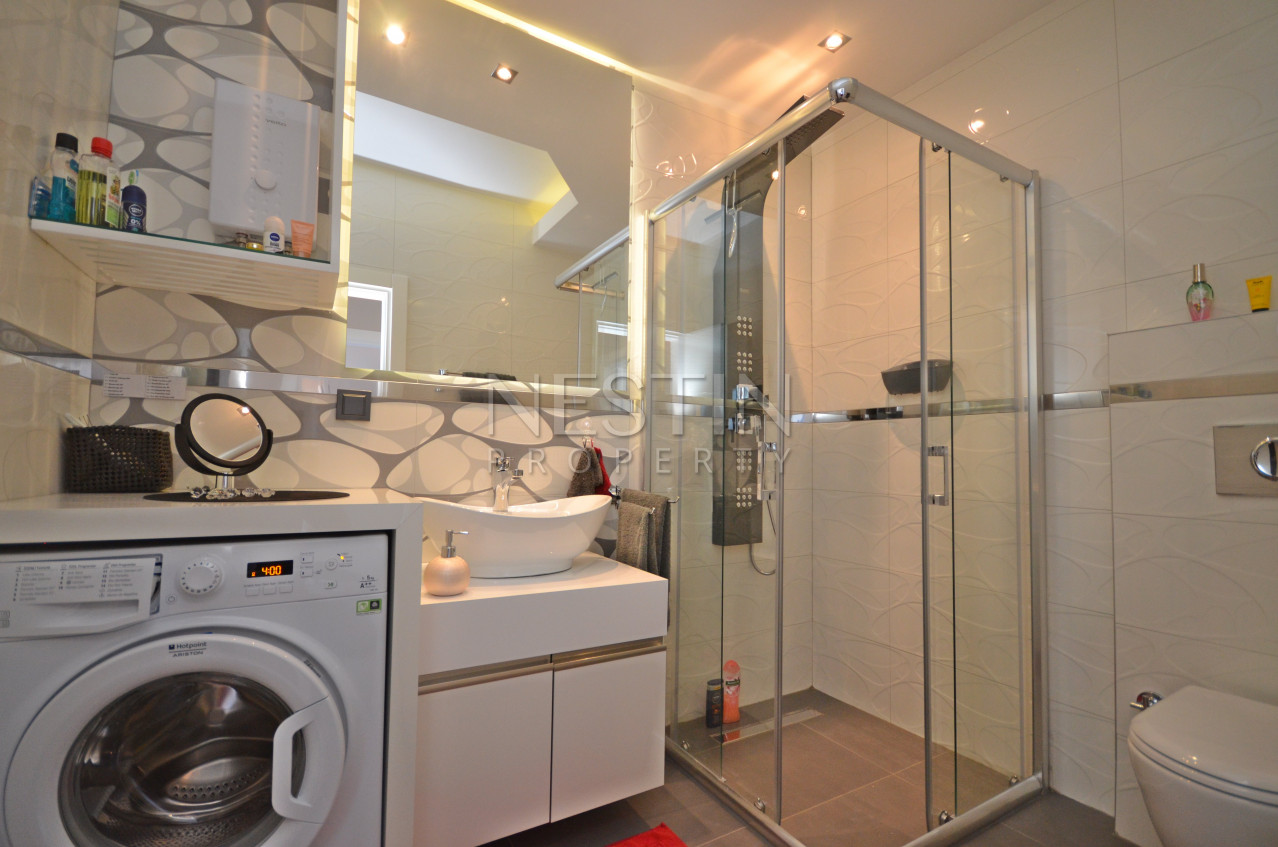 Прекрасная квартира- дуплекс 2+1 с видом на море в районе Каргыджак фото 29