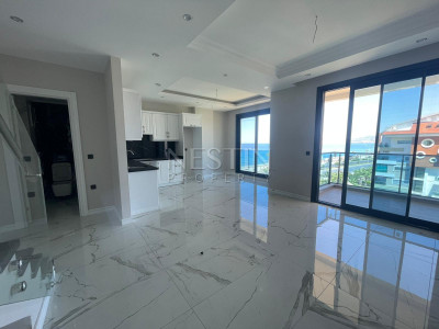 Квартира пентхаус 2+1 в новом комплексе на первой береговой линии района Кестель фото 6