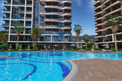 Продажа 1+1 в новом ЖК на этапе строительства в районе Авсаллар фото 3