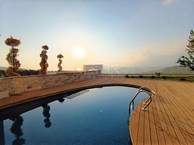 Вилла 4+1 с панорамным видом на море и горы в районе Каргыджак фото 4