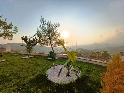 Вилла 4+1 с панорамным видом на море и горы в районе Каргыджак фото 5