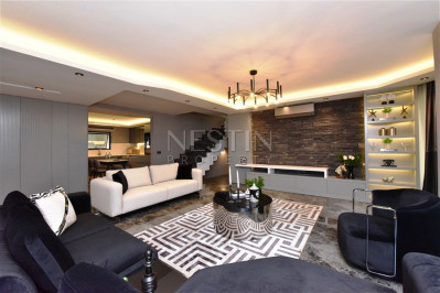 Вилла 4+1 с панорамным видом на море и горы в районе Каргыджак фото 13