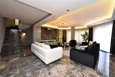 Вилла 4+1 с панорамным видом на море и горы в районе Каргыджак фото 14