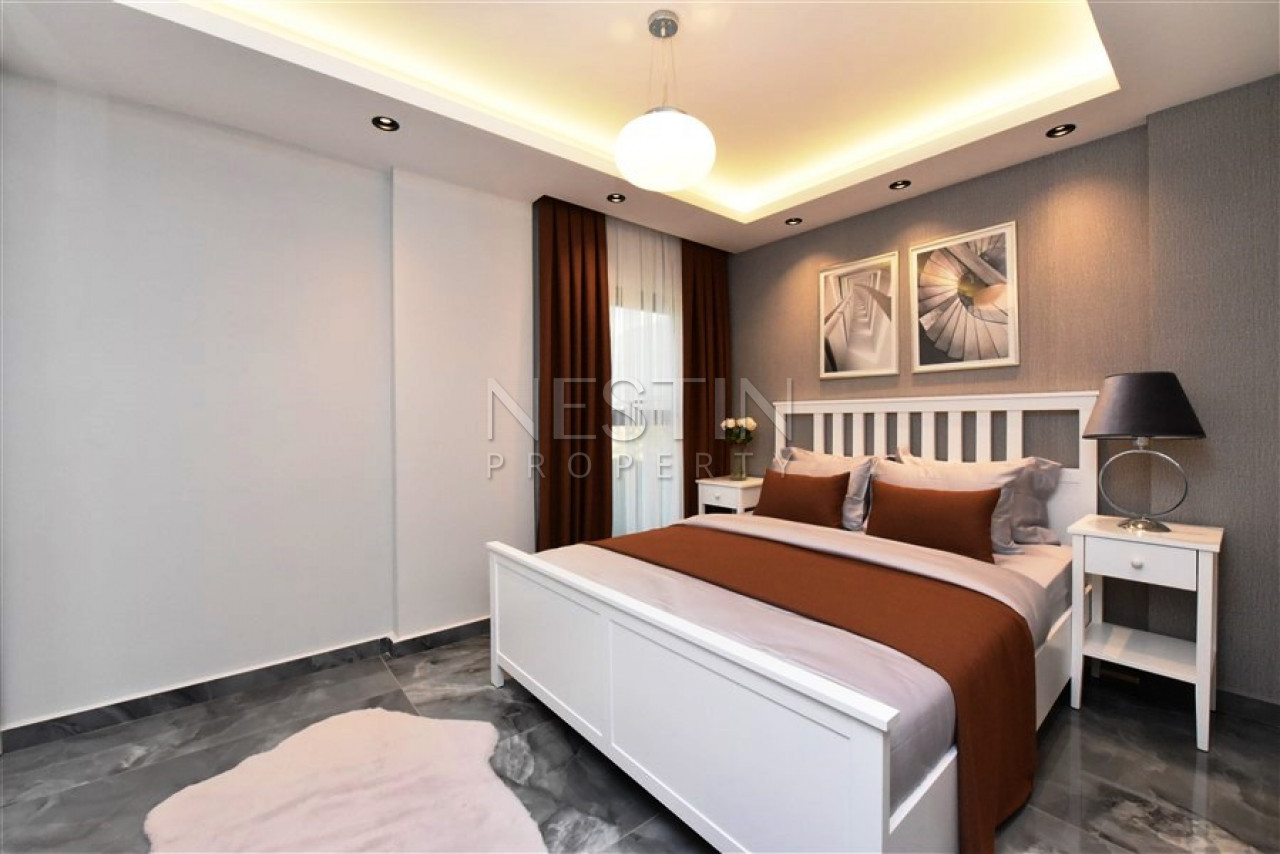 Вилла 4+1 с панорамным видом на море и горы в районе Каргыджак фото 17