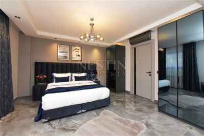 Вилла 4+1 с панорамным видом на море и горы в районе Каргыджак фото 18