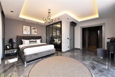 Вилла 4+1 с панорамным видом на море и горы в районе Каргыджак фото 19