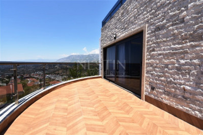 Вилла 4+1 с панорамным видом на море и горы в районе Каргыджак фото 22