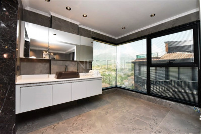 Вилла 4+1 с панорамным видом на море и горы в районе Каргыджак фото 29