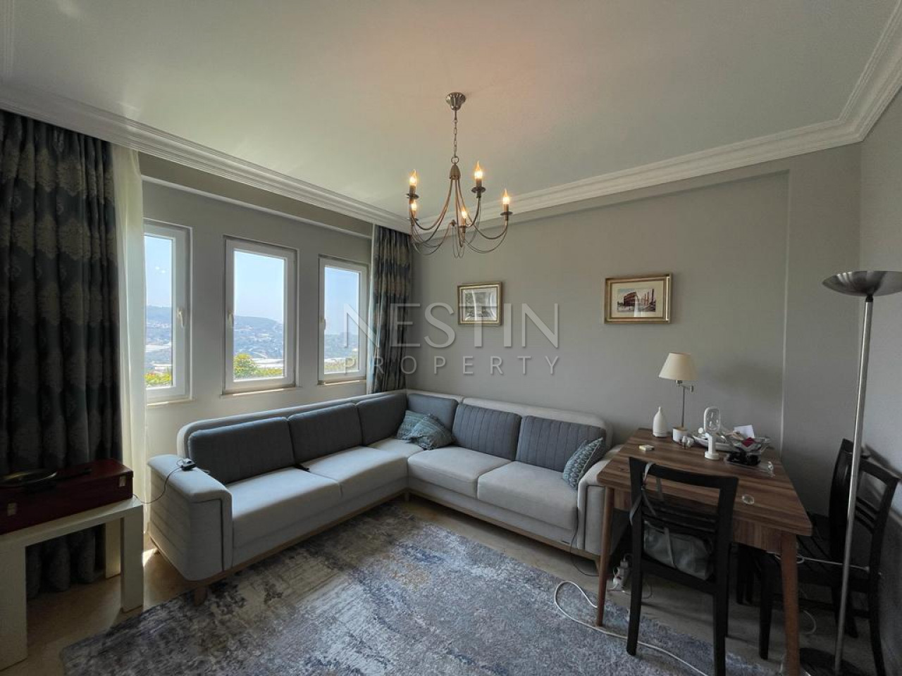 Двухэтажная вилла 3+1 с красивым видом на горы в районе Каргыджак фото 11