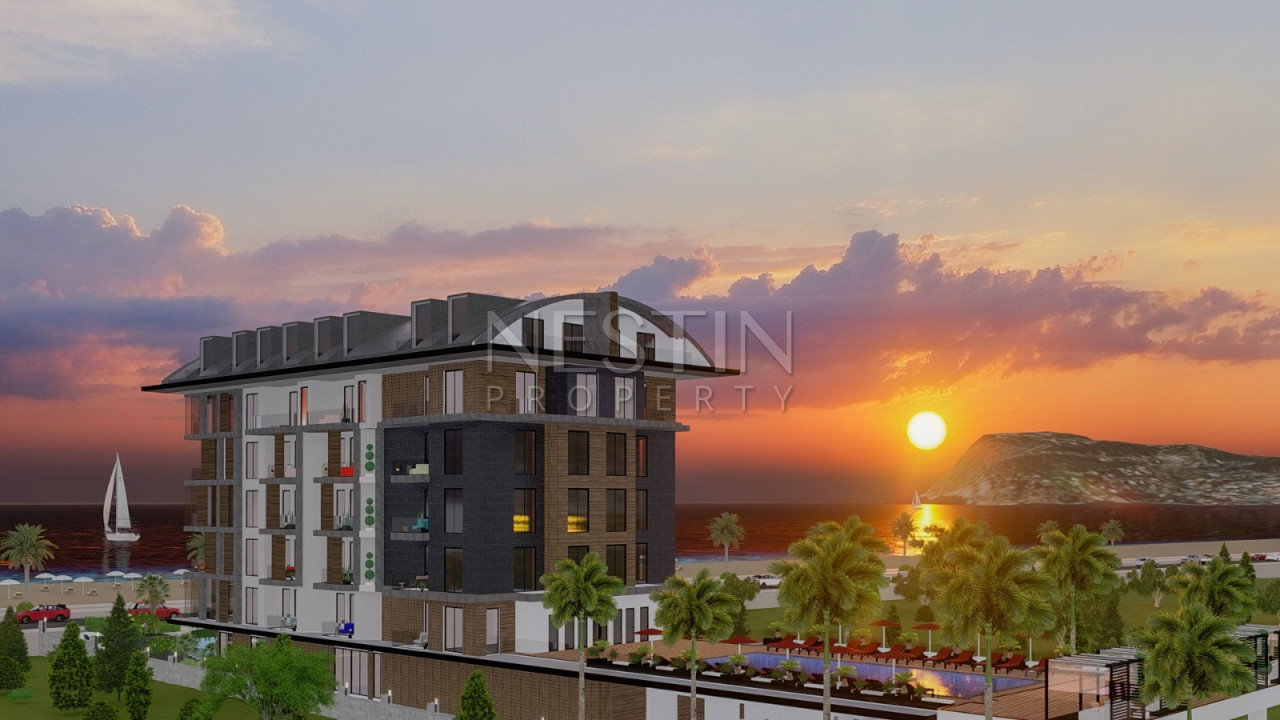 Апартаменты 1+1 в новом комплексе на первой береговой линии в районе Оба фото 10