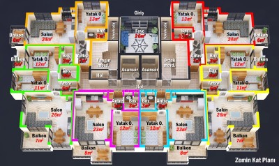 Новый жилой комплекс на этапе строительства в центре Махмутлара в рассрочку фото 23