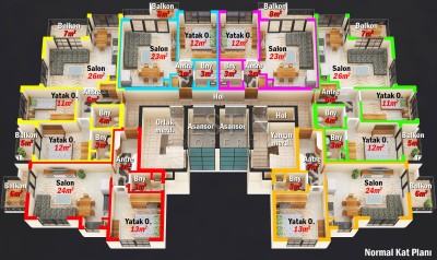 Новый жилой комплекс на этапе строительства в центре Махмутлара в рассрочку фото 30