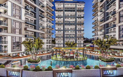 Квартира 1+1 с видом на горы в хорошем ЖК района Махмутлар фото 1