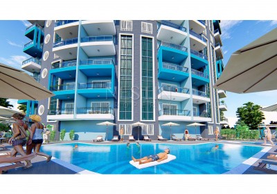 Квартиры 1+1 и 2+1 в новом жилом комплексе в Махмутларе в рассрочку фото 11