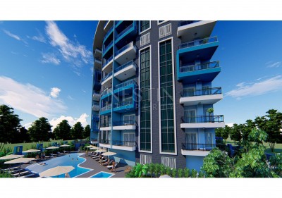 Квартиры 1+1 и 2+1 в новом жилом комплексе в Махмутларе в рассрочку фото 14