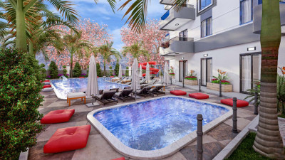 Квартира 1+1 в комплексе на этапе строительсвта в 700 м от моря в районе Махмутлар фото 7