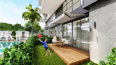 Две квартиры 1+1 в комплексе на этапе стротиельства в районе Махмутлар фото 10