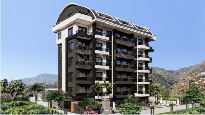 Новый проект на этапе строительства в районе Авсаллар, в 1300 м от Средиземного моря фото 1