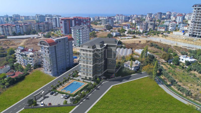 Квартиры 1+1 и 2+1 в комплексе на этапе стротиельства в районе Авсаллар фото 19