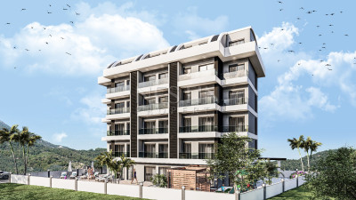 Квартира 1+1 в районе Авсаллар в 1500 м от Средиземного моря, в ЖК на стадии строительства фото 4