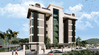 Квартира 1+1 в районе Авсаллар в 1500 м от Средиземного моря, в ЖК на стадии строительства фото 6