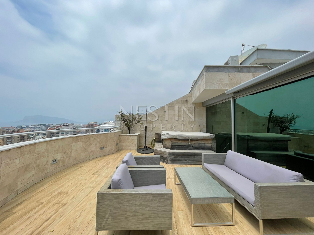 Квартира пентхаус 3+1 в районе Тосмур с видом на горы фото 33