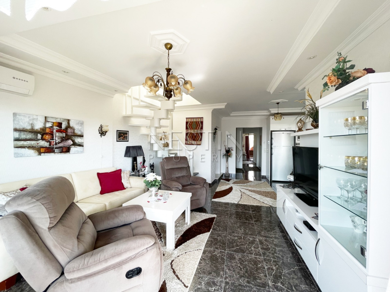 Квартира 3+1 дуплекс в Районе Тосмур с видом на горы фото 7