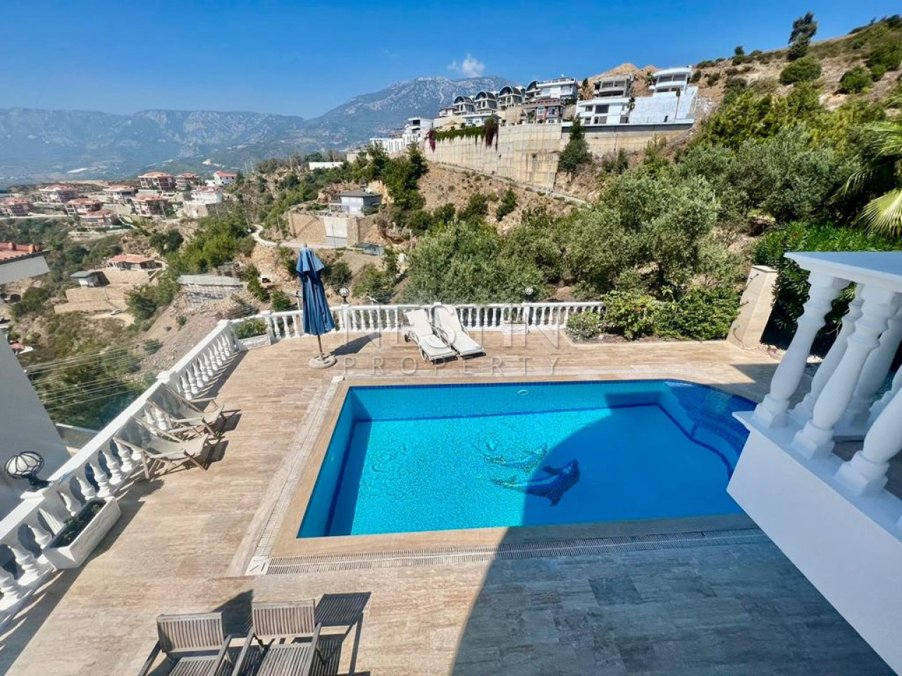 Вилла 3+2 в районе Каргыджак с видом на море и горы в 4,5 км от Средиземного моря фото 6