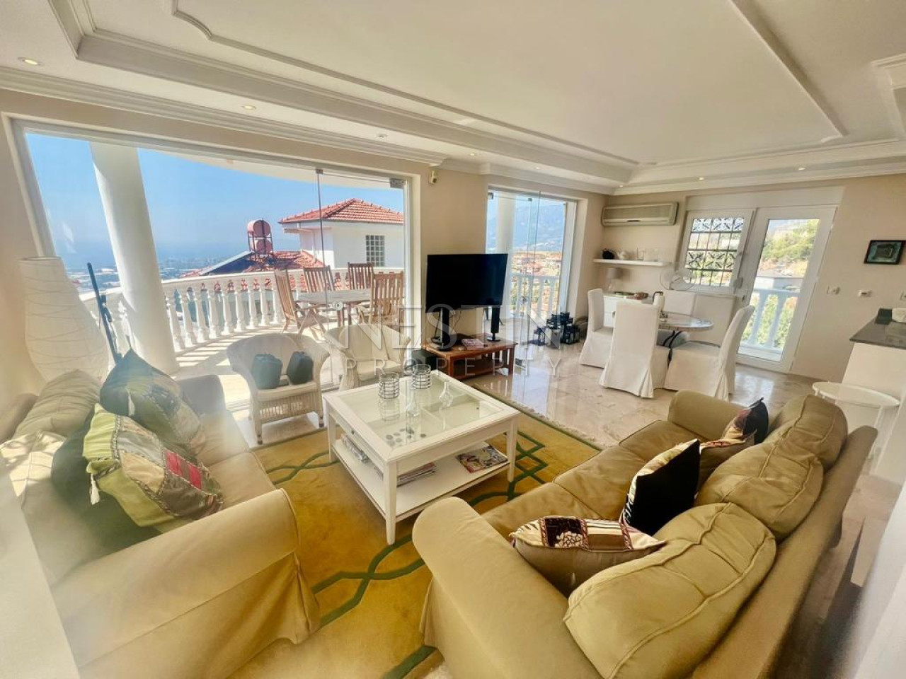 Вилла 3+2 в районе Каргыджак с видом на море и горы в 4,5 км от Средиземного моря фото 8