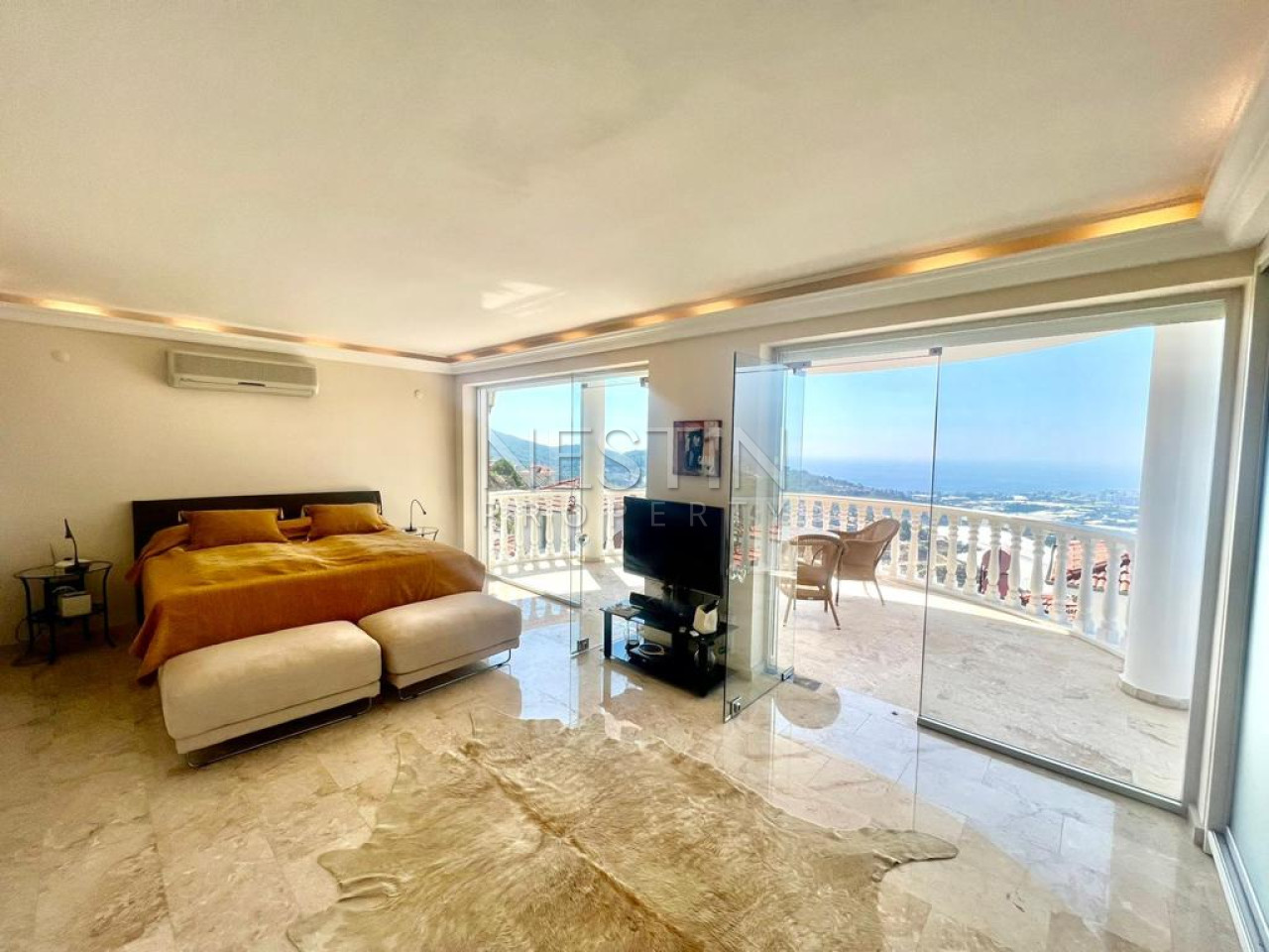 Вилла 3+2 в районе Каргыджак с видом на море и горы в 4,5 км от Средиземного моря фото 21