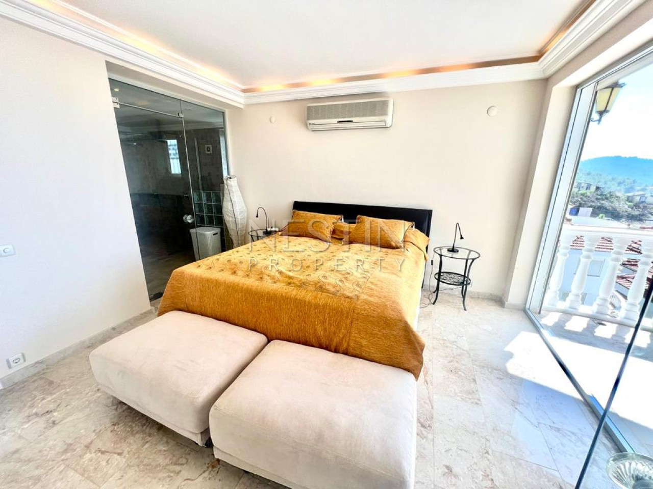 Вилла 3+2 в районе Каргыджак с видом на море и горы в 4,5 км от Средиземного моря фото 25