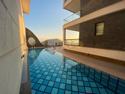 Роскошная квартира 2+1 с видом на Кале и море в центре Аланьи фото 6