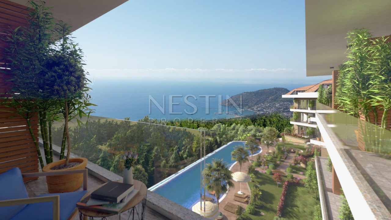 Квартиры в новом жилом комплексе на этапе строительства, в центре города Аланья фото 8