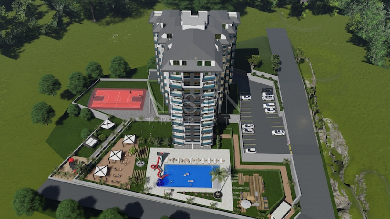 Квартира 1+1 в районе Авсаллар в новом жилом комплексе на этапе строительства фото 6