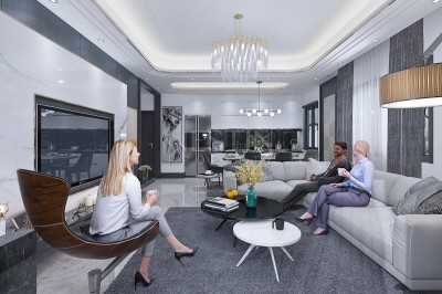 Квартиры 1+1 в почти готовом комплексе в Махмутларе по доступным ценам фото 13