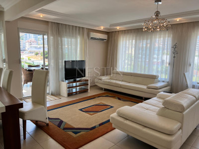 Меблированная квартира дуплекс 5+1 в районе Оба с видом на горы фото 1