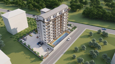 Новый жилой комплекс на этапе строительства в районе Авсаллар фото 2