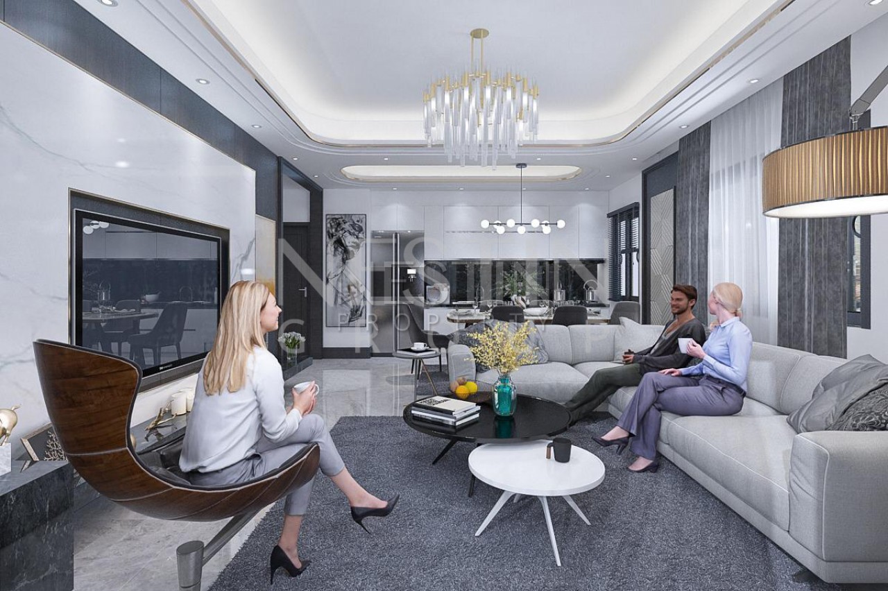 Просторный пентхаус 3+1 в новом доме на финальной стадии строительства в Махмутларе фото 22