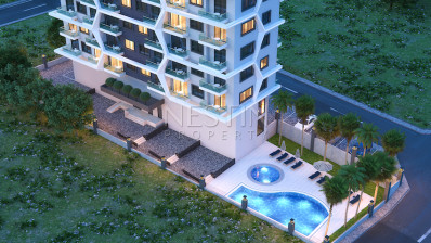 Квартира 1+1 в районе Махмутлар на стадии строительства в 300 м от Средиземного моря фото 3