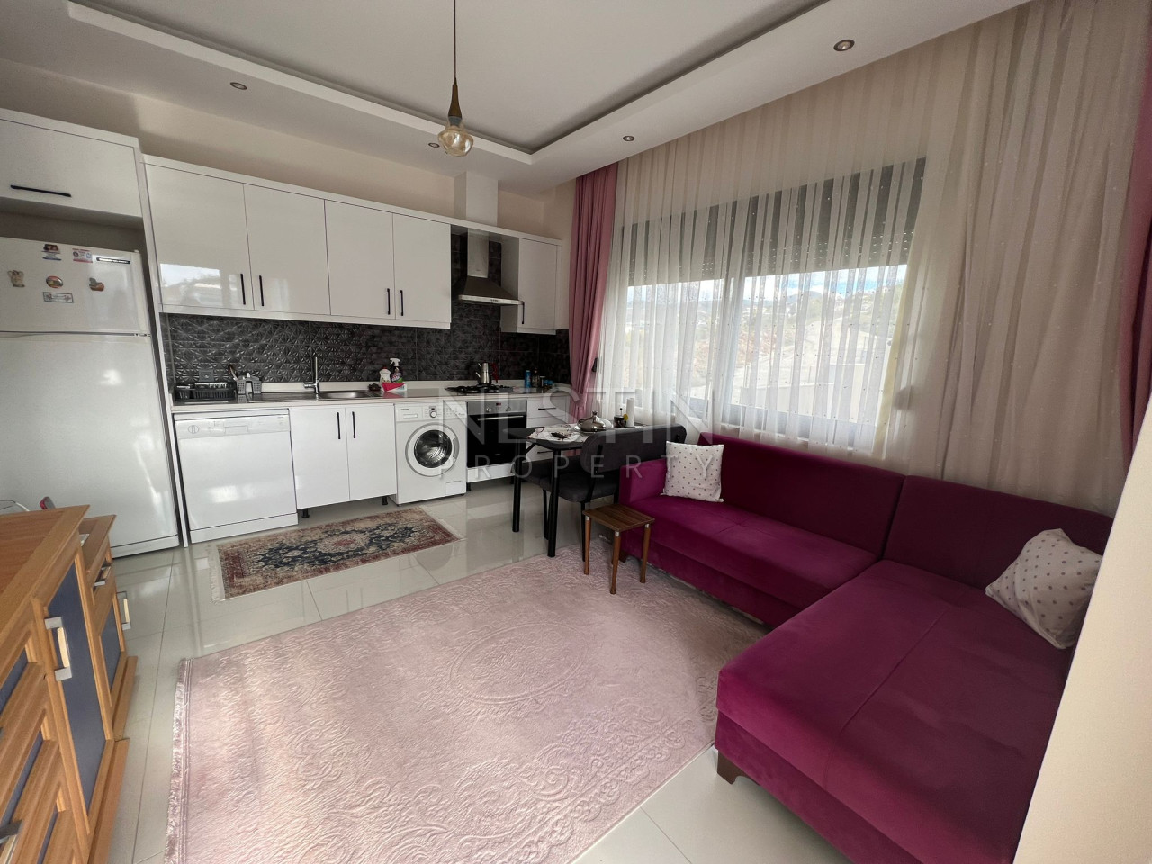 Квартира 1+1 в районе Каргыджак в новом доме в 700 м от Средиземного моря фото 2