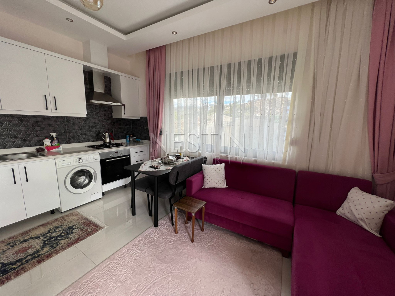 Квартира 1+1 в районе Каргыджак в новом доме в 700 м от Средиземного моря фото 3