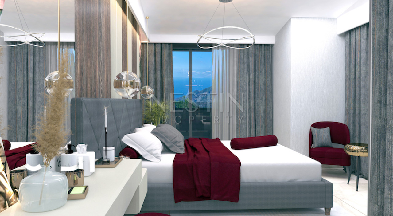 Квартиры в новом жилом комплексе в районе Бекташ на этапе строительства в центре города Аланья фото 47